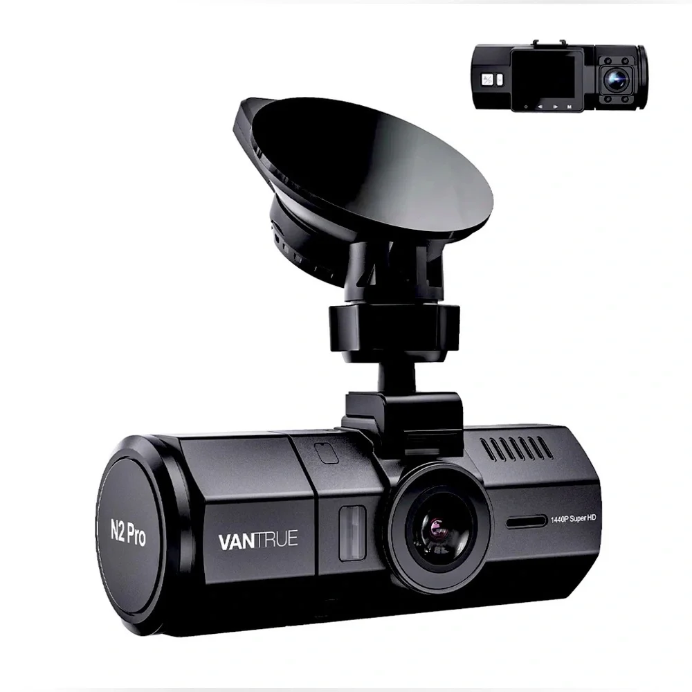 N2 Pro Dual Dash Cam - Night Vision Black VANTRUE camera only no accessories - Picture 2 of 13